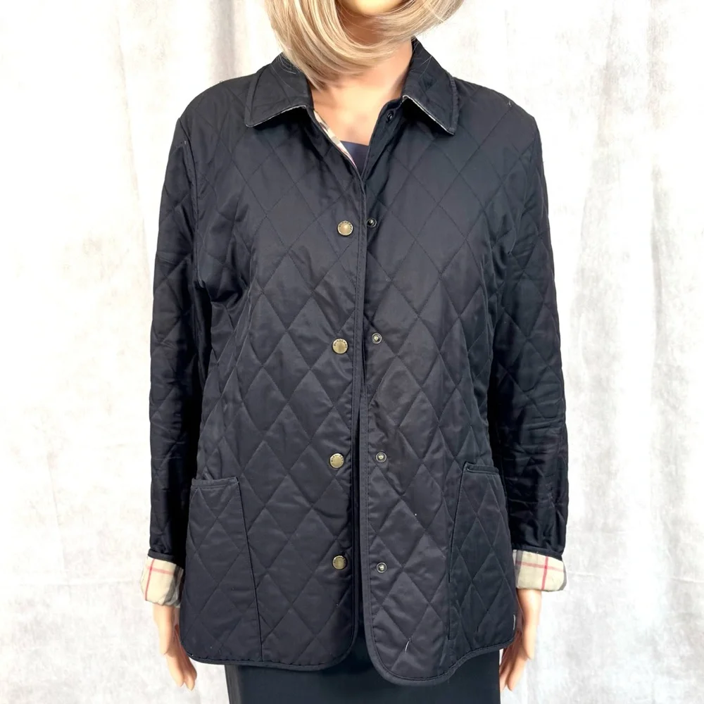 Burberry Black Utility Jacket with Diamond Quilting - Picture 1 of 11